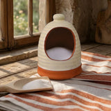 Dexam 14cm Porto Terracotta Ribbed Salt Pig - Stone