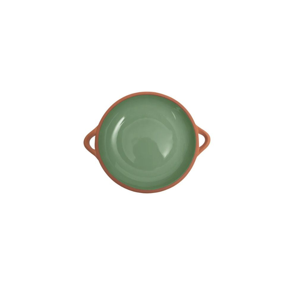 Dexam 26cm Sintra Large Glazed Terracotta Tapas Dish - Olive Green