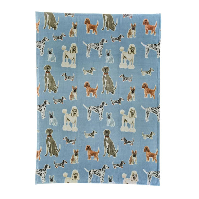 Deyongs 130cm x 170cm Cozy Comforts Kennel Club Throw - Blue - Old Railway Line Garden Centre