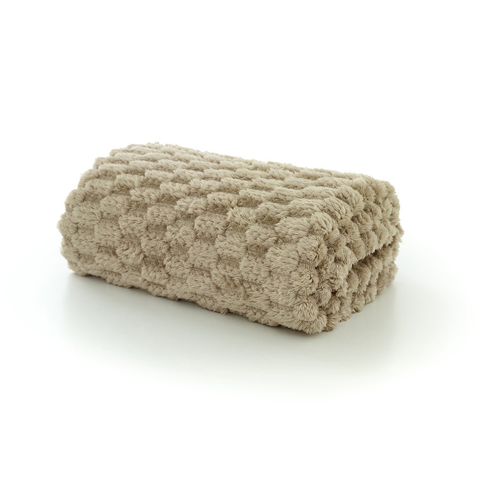 Deyongs 130cm x 170cm Featherstone Throw - Putty - Old Railway Line Garden Centre