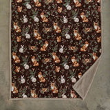 Deyongs 140cm Burgundy Woodland Wildlife Throw