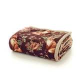 Deyongs 140cm Burgundy Woodland Wildlife Throw