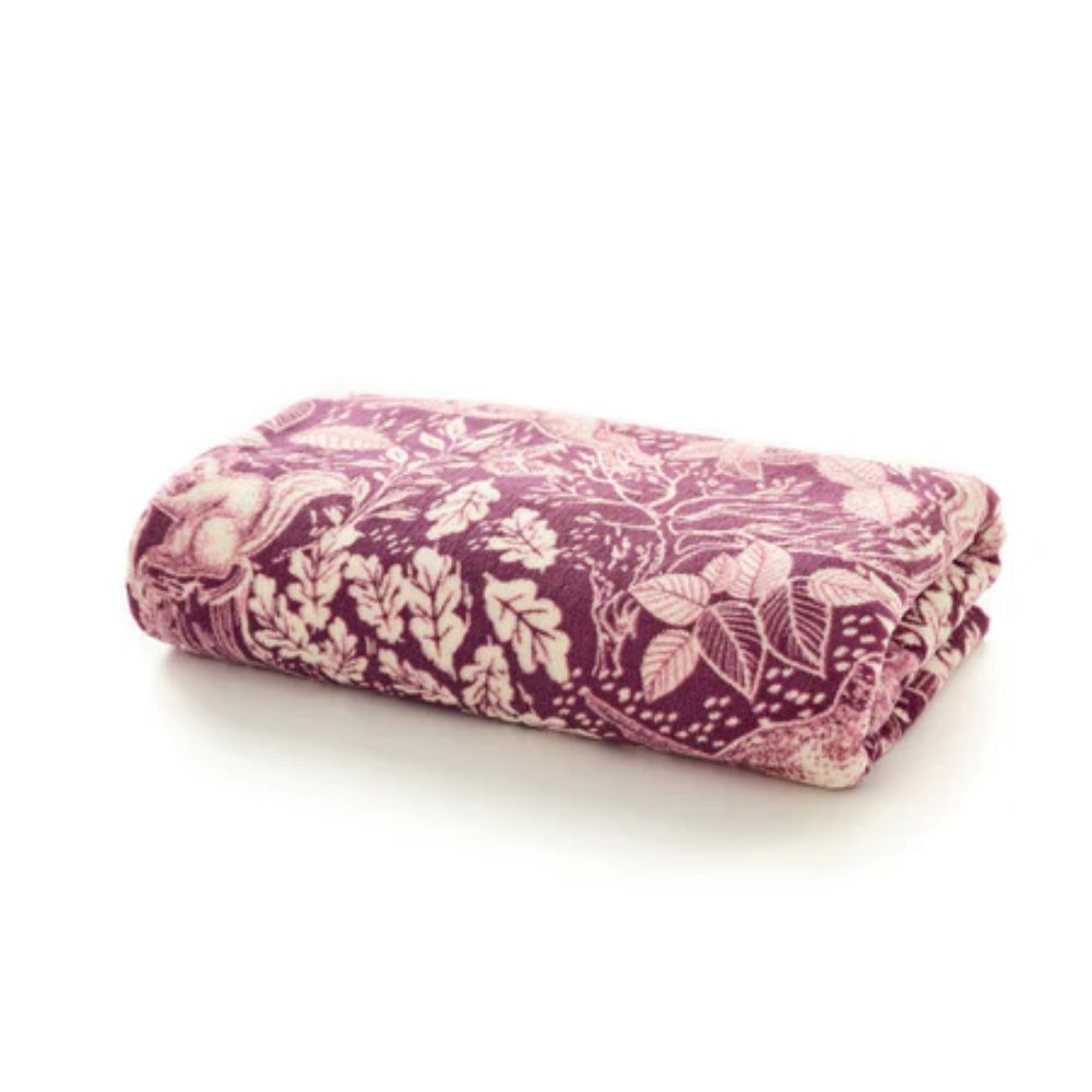 Deyongs 140cm Pink Winter Forest Printed Throw
