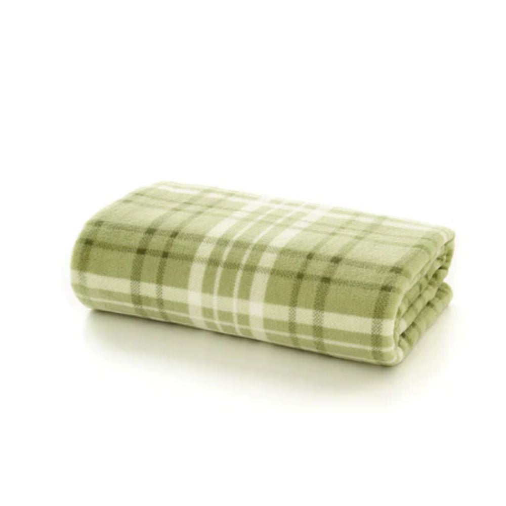 Deyongs 140cm Snuggle Touch Sage Check Throw