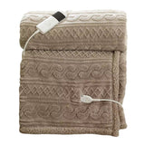 Deyongs 180cm Sherpa Heated Throw - Taupe - Old Railway Line Garden Centre