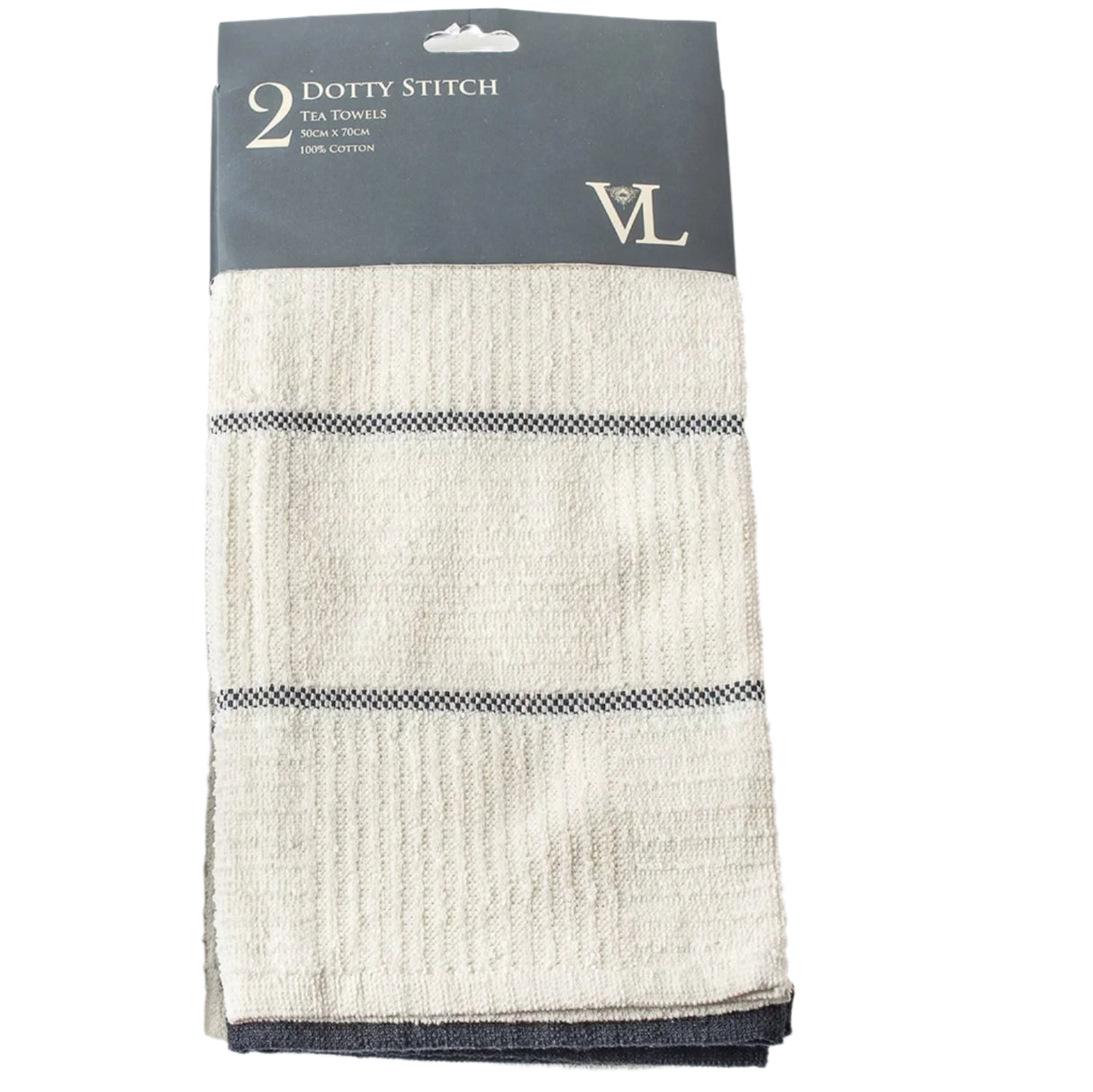 Deyongs 2 Pack Black Dotty Tea Towel