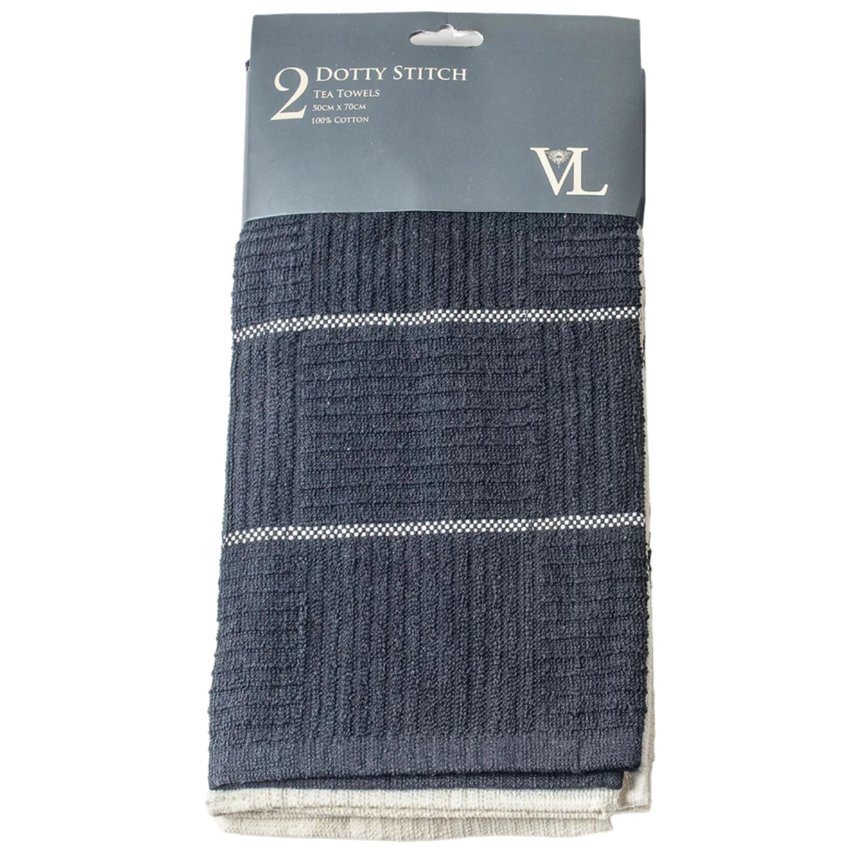 Deyongs 2 Pack Black Dotty Tea Towel