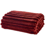 Deyongs 180cm Alnwick Ribbed Throw - Merlot