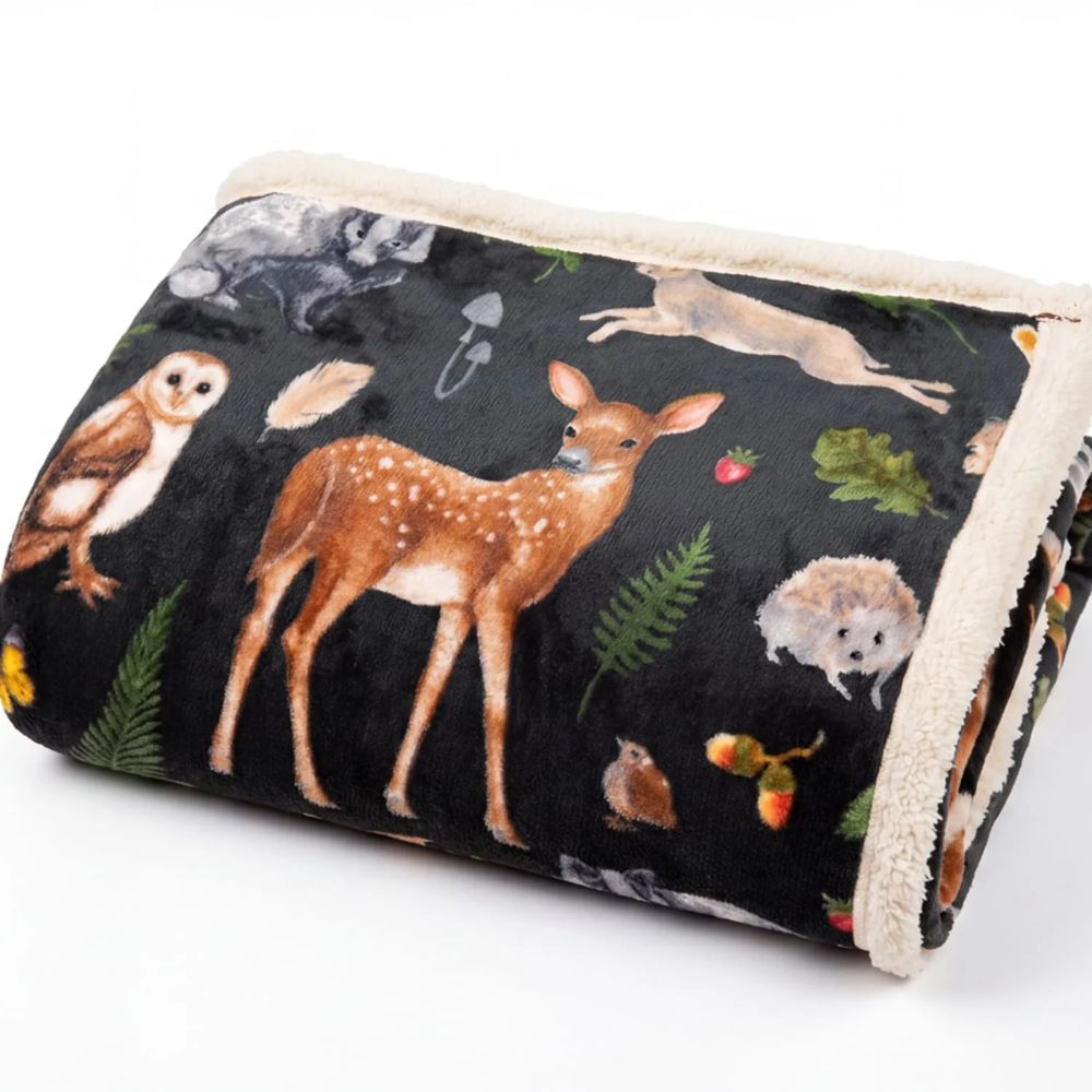 Deyongs 180cm British Wildlife Sherpa Fleece Throw