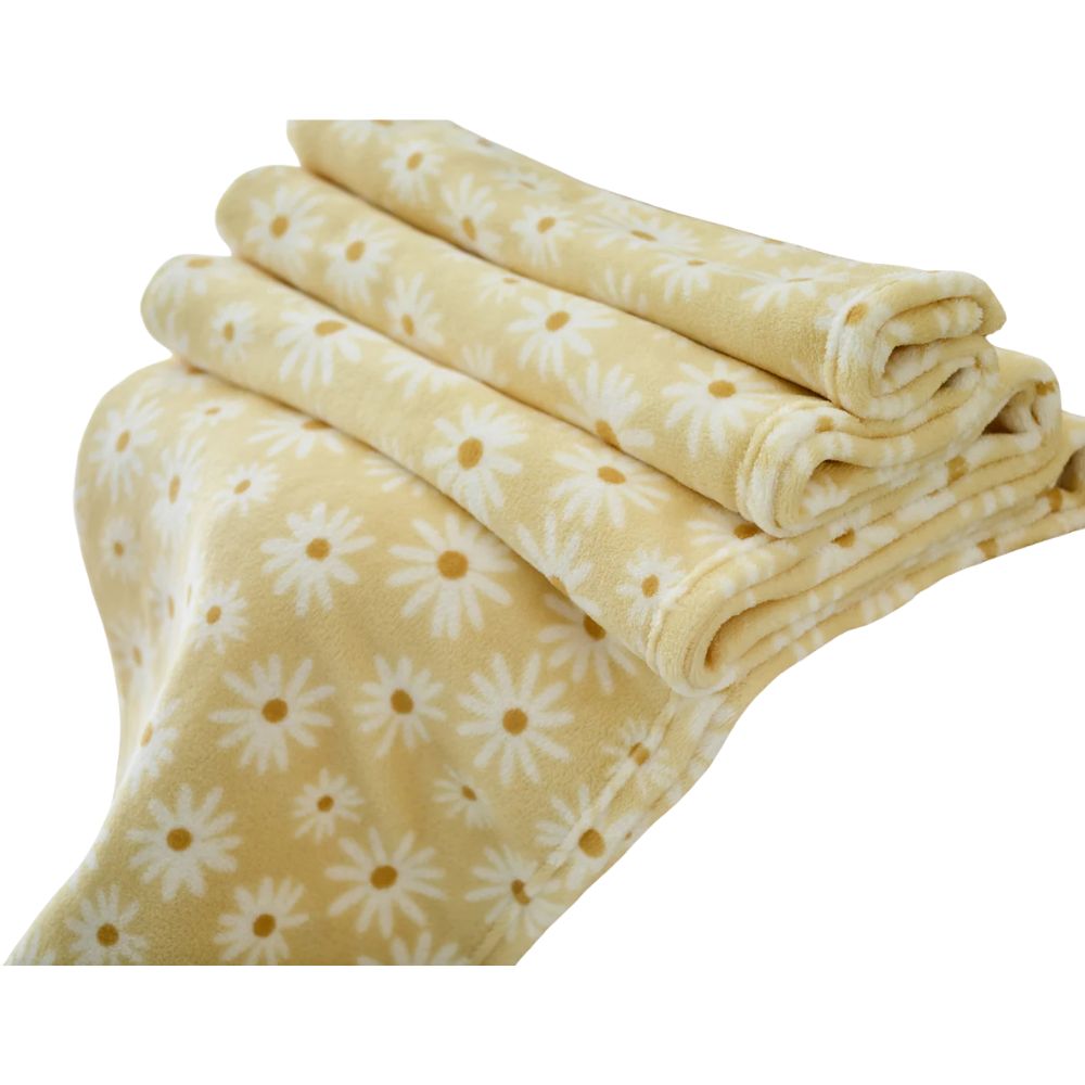 Deyongs 130cm x 170cm Cozy Comforts Daisy Throw - Yellow
