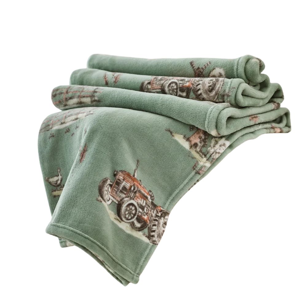 Deyongs 130cm x 170cm Cozy Comforts Tractor Throw - Green