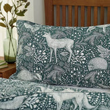 Deyongs Dark Sage Woodland Folk Double Duvet Set