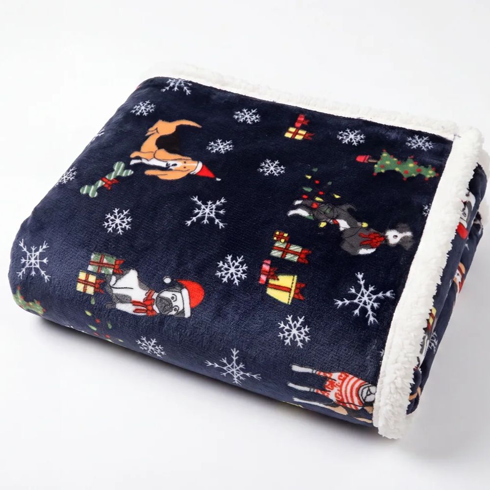 Deyongs Festive Dogs Throw 130x170cm