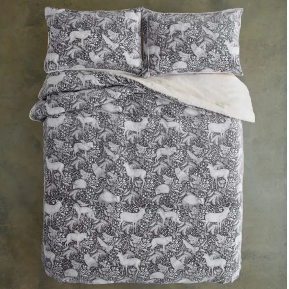 Deyongs Grey Woodland Folk Animal Single Duvet Set