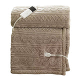 Deyongs 180cm Sherpa Heated Throw - Taupe
