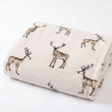 Deyongs 180cm Stag Print Heavyweight Fleece Throw