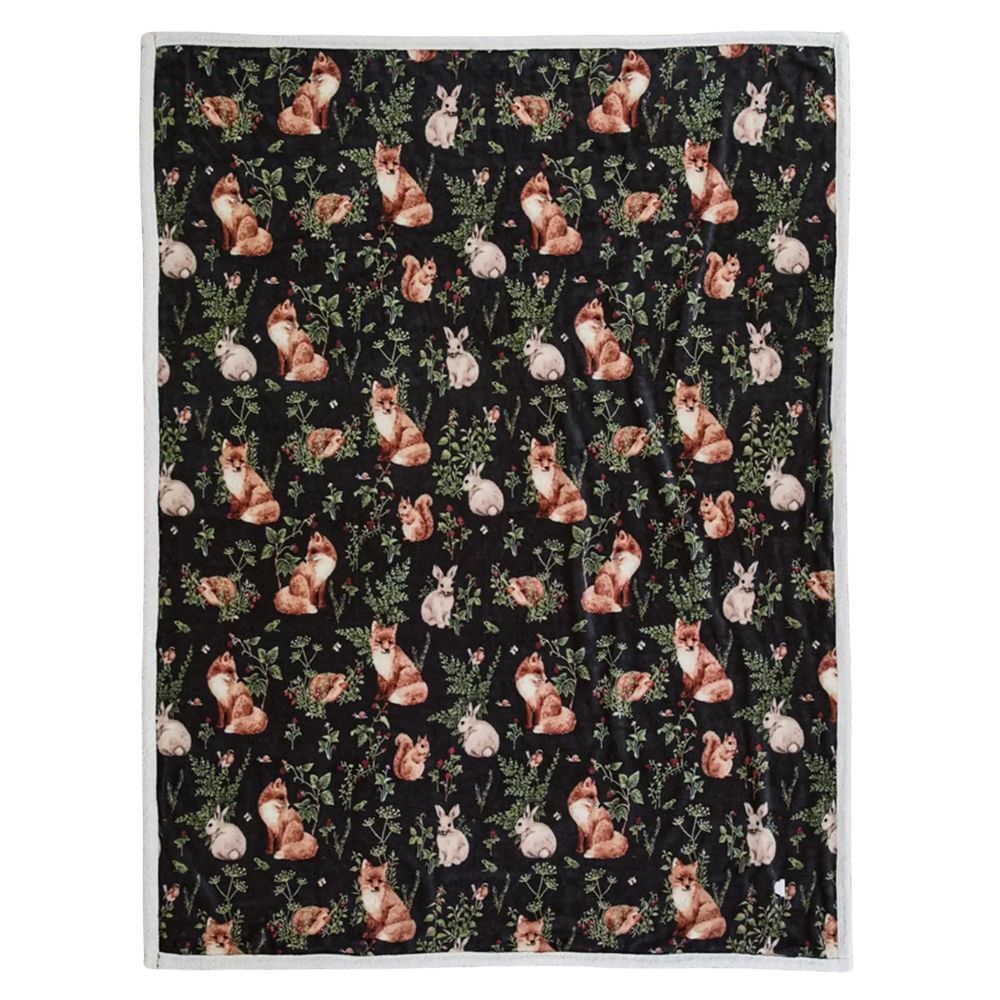 Deyongs 180cm Woodland Wildlife Heated Throw - Green