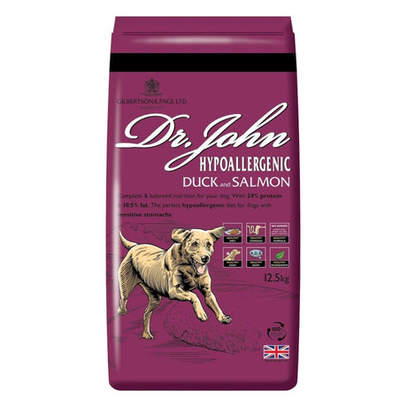Dr John 12.5kg Hypoallergenic Duck & Salmon Dry Dog Food - Old Railway Line Garden Centre