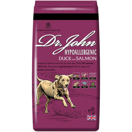 Dr John 2kg Hypoallergenic Duck & Salmon Dry Dog Food - Old Railway Line Garden Centre