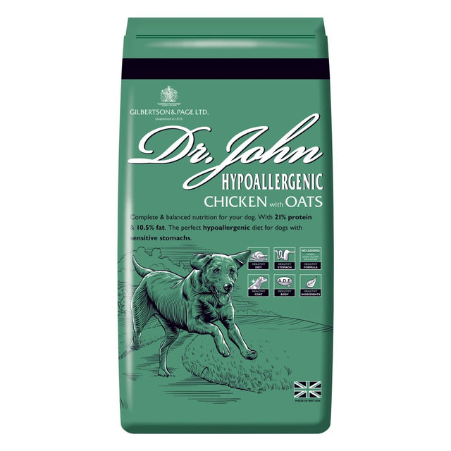 Dr John 4kg Hypoallergenic Chicken & Oats Dry Dog Food - Old Railway Line Garden Centre