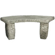 Dream Garden 108cm Curved Stone Woodland Bench - Old Railway Line Garden Centre