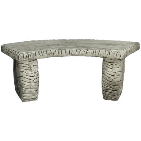Dream Garden 108cm Curved Stone Woodland Bench - Old Railway Line Garden Centre