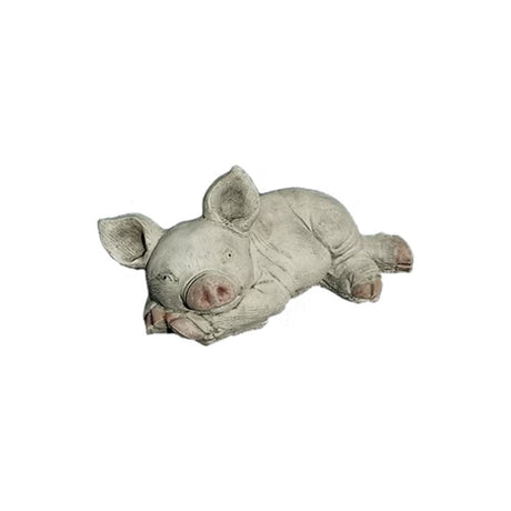 Dream Gardens 17cm Stone Ear Up Pig Garden Ornament - Old Railway Line Garden Centre