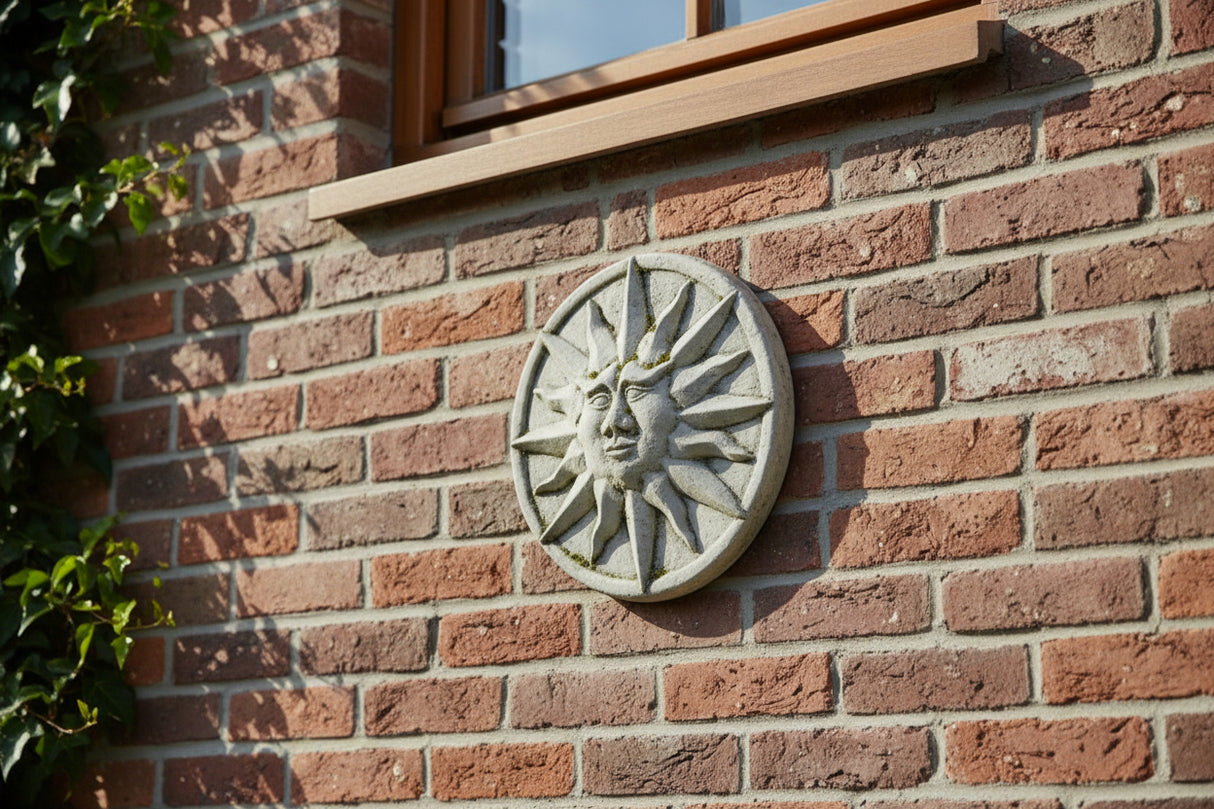 Dream Gardens 22cm Medium Stone Sun Plaque