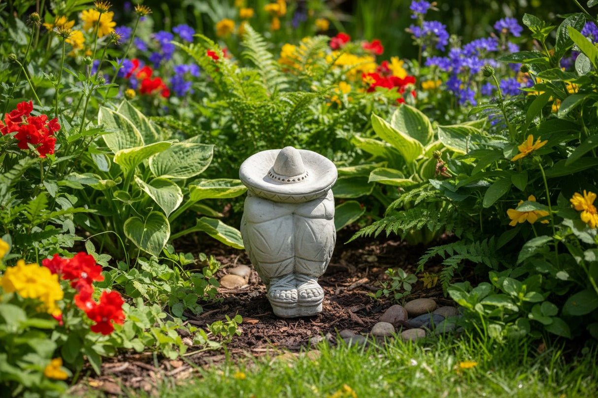 Dream Gardens 23cm Small Mexican Stone Garden Ornament - Old Railway Line Garden Centre