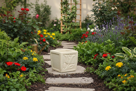 Dream Gardens 25cm Stone Tulip Pot - Old Railway Line Garden Centre