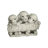 Dream Gardens 25cm Welcome Dogs Stone Garden Ornament