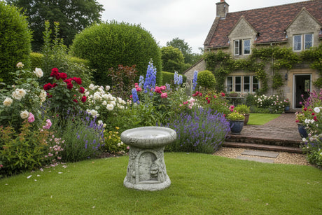 Dream Gardens 28cm Small Gnome Stone Bird Bath