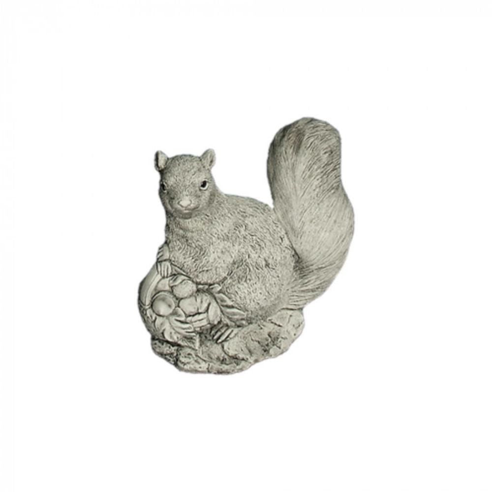 Dream Gardens 29cm Squirrel & Basket Stone Ornament