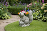 Dream Gardens 29cm Squirrel & Basket Stone Ornament