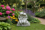 Dream Gardens 31cm Bud Frog Stone Garden Ornament - Old Railway Line Garden Centre