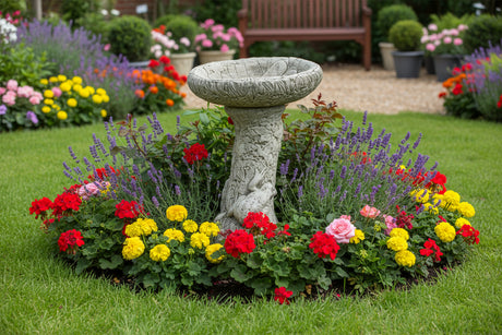 Dream Gardens 36cm Small Frog Stone Bird Bath