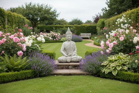 Dream Gardens 38cm Sash Buddha Stone Ornament