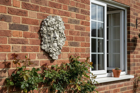 Dream Gardens 40cm Large Stone Face Plaque - Old Railway Line Garden Centre