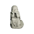 Dream Gardens 42cm Sitting Buddha Stone Garden Ornament - Old Railway Line Garden Centre