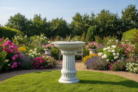 Dream Gardens 53cm Dorn Sundial Stone Ornament - Old Railway Line Garden Centre