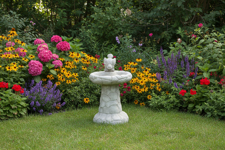 Dream Gardens 55cm Pebble Stone Bird Bath