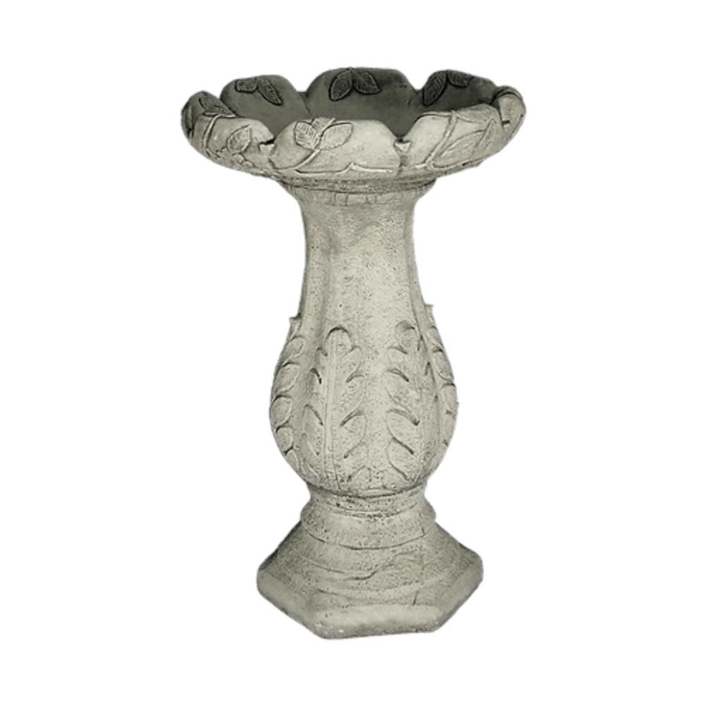 Dream Gardens 58cm Stone Leaf Bird Bath