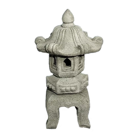 Dream Gardens 66cm Small Pagoda Stone Garden Ornament - Old Railway Line Garden Centre