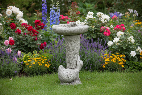Dream Gardens 71cm Duck Stone Bird Bath