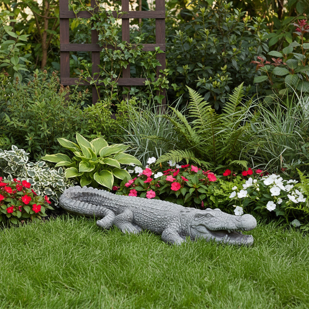 Dream Gardens 72cm Alligator Garden Ornament