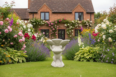 Dream Gardens 45cm Medium Frog Stone Bird Bath