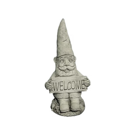 Dream Gardens Welcome Gnome Stone Ornament - Old Railway Line Garden Centre