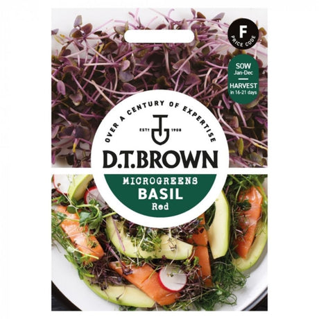 D.T Brown Basil Red Seeds - Old Railway Line Garden Centre