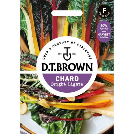 D.T Brown Chard Bright Lights Seeds - Old Railway Line Garden Centre