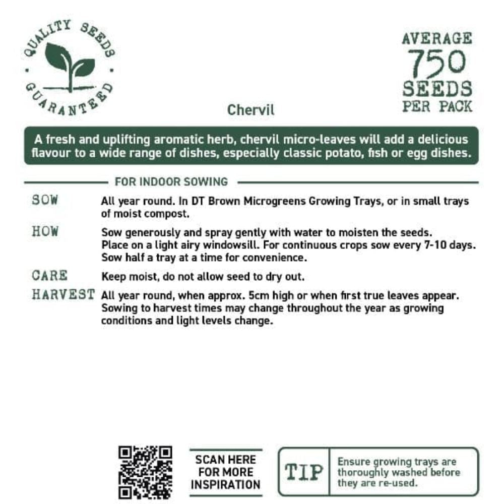 D.T Brown Chervil Seeds - Old Railway Line Garden Centre